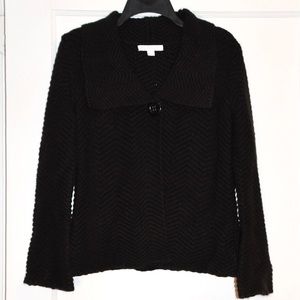 Cozy chunky sweater w/ button